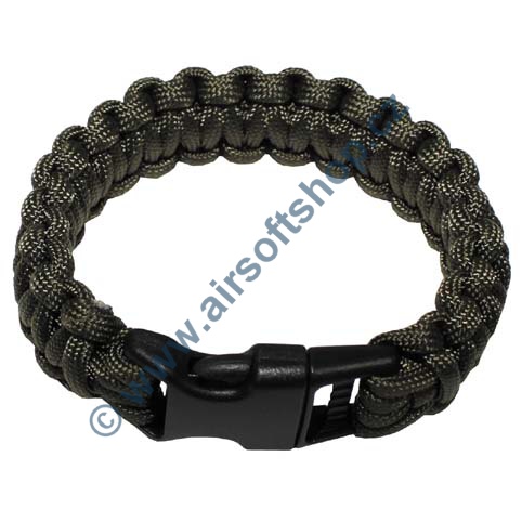 foto Pásek Paracord zelený L